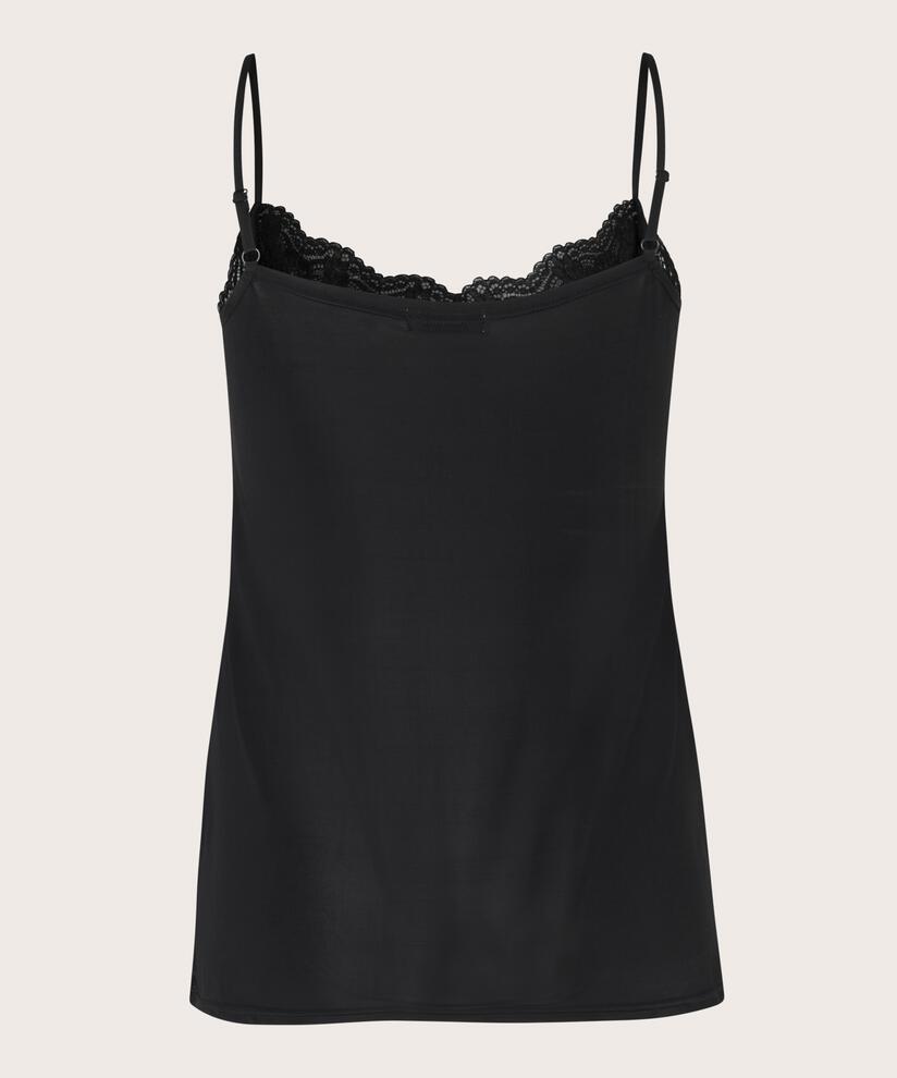 Débardeur avec dentelle, Black