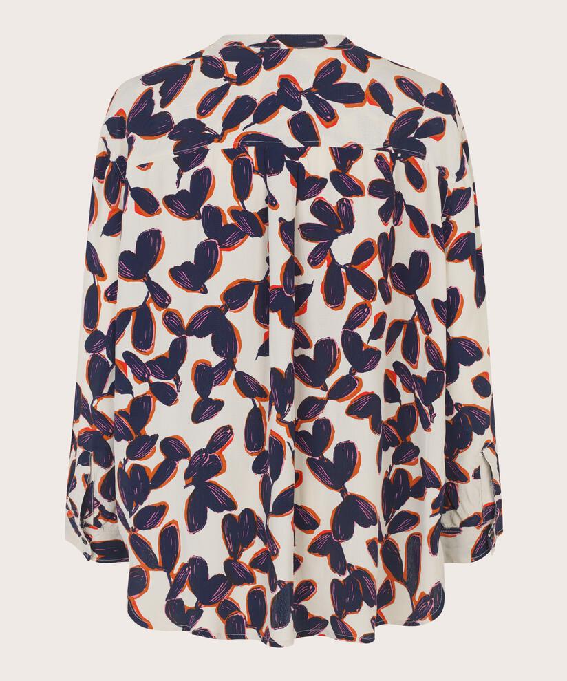 chemise en viscose à motif avec plis au dos, Umber
