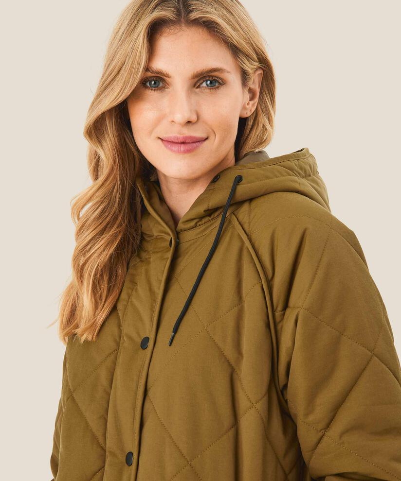 manteau matelassé à capuche, Plantation