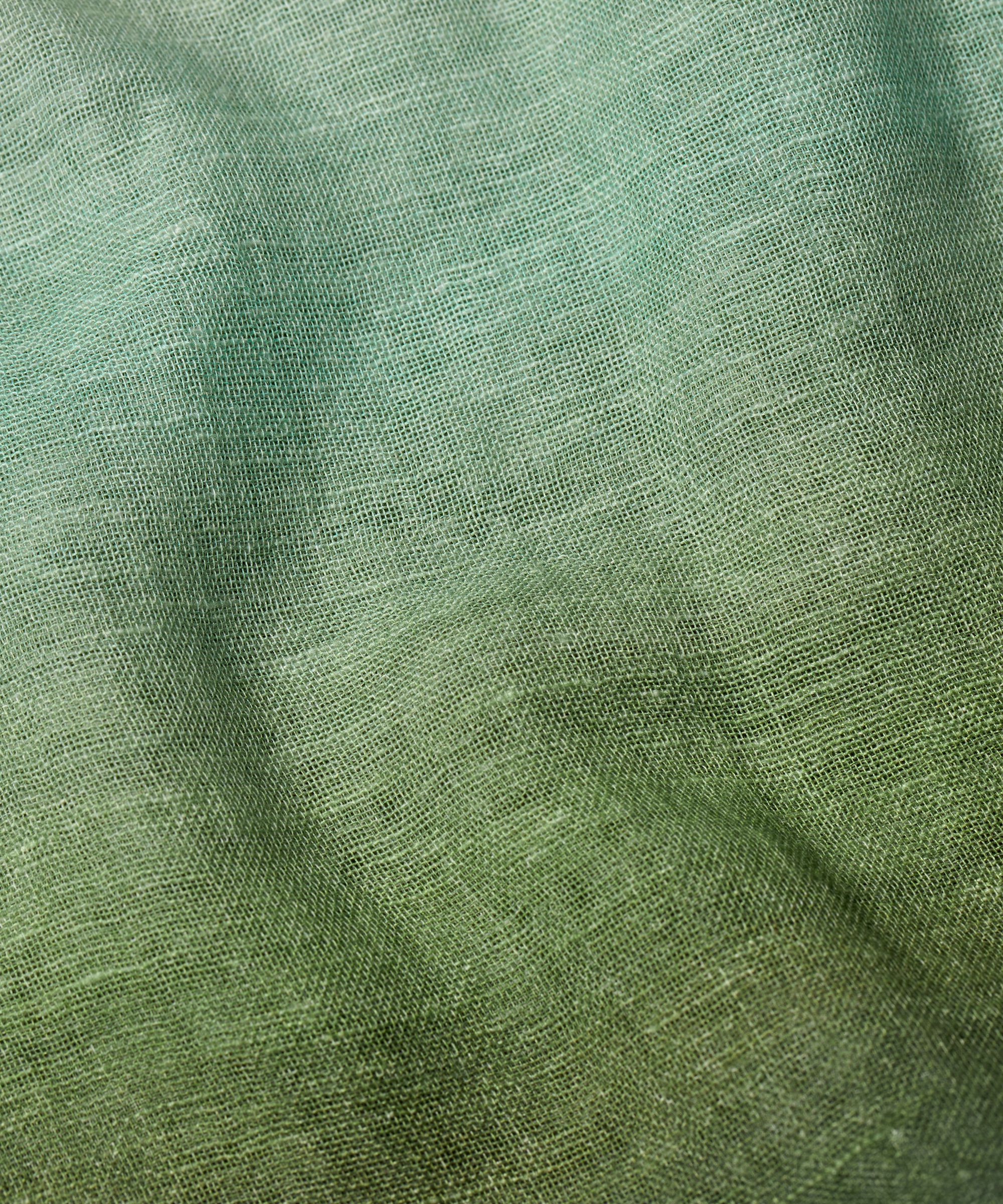 écharpe en mélange de lin à motifs, P. Turquoise