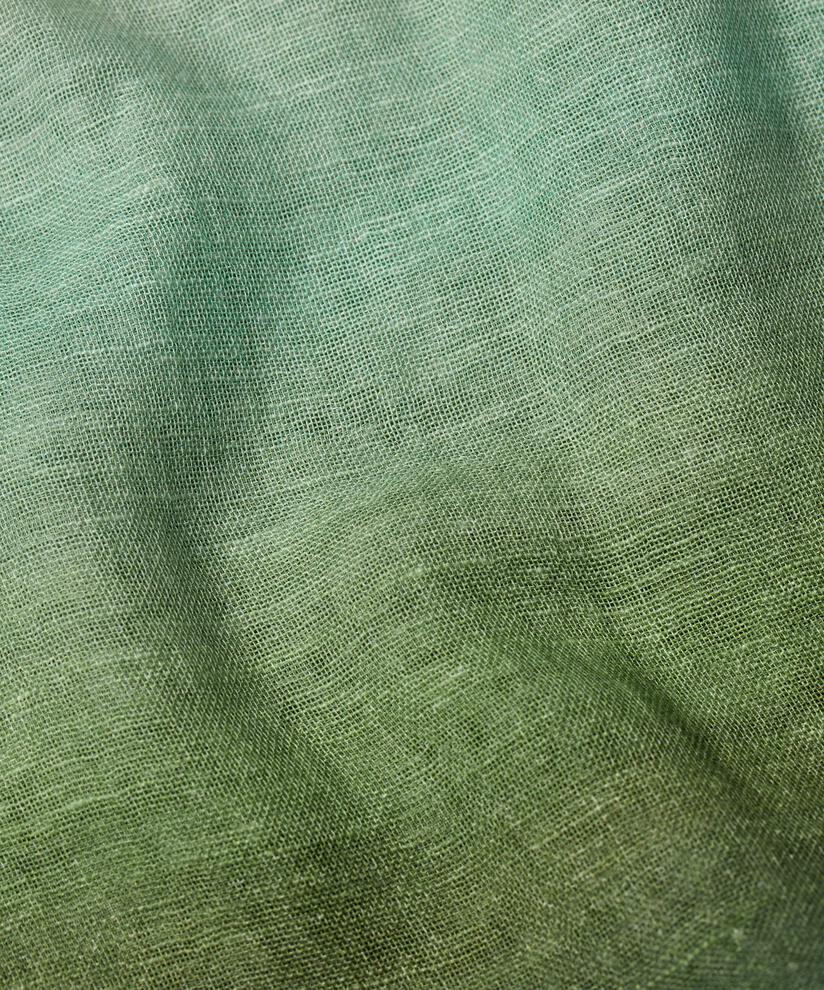 écharpe en mélange de lin à motifs, P. Turquoise