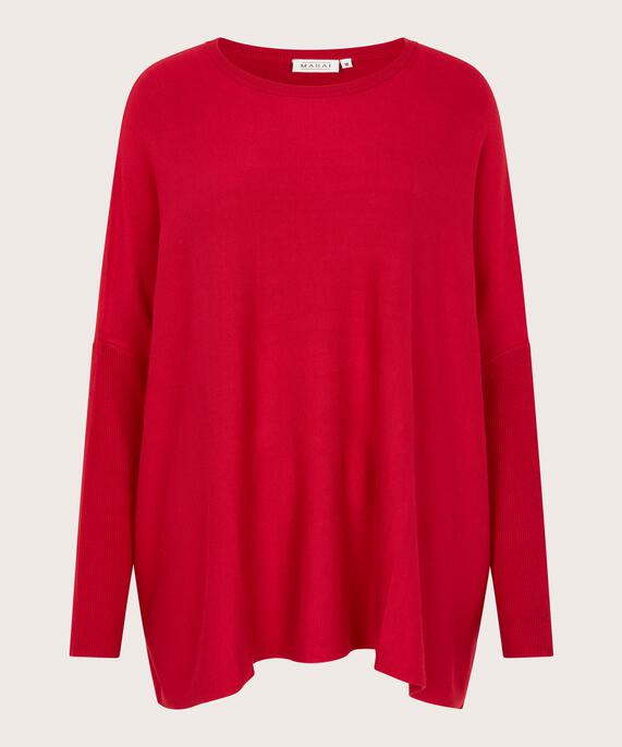 Pull Oversize À Manches Étroites, Scarlet Sage