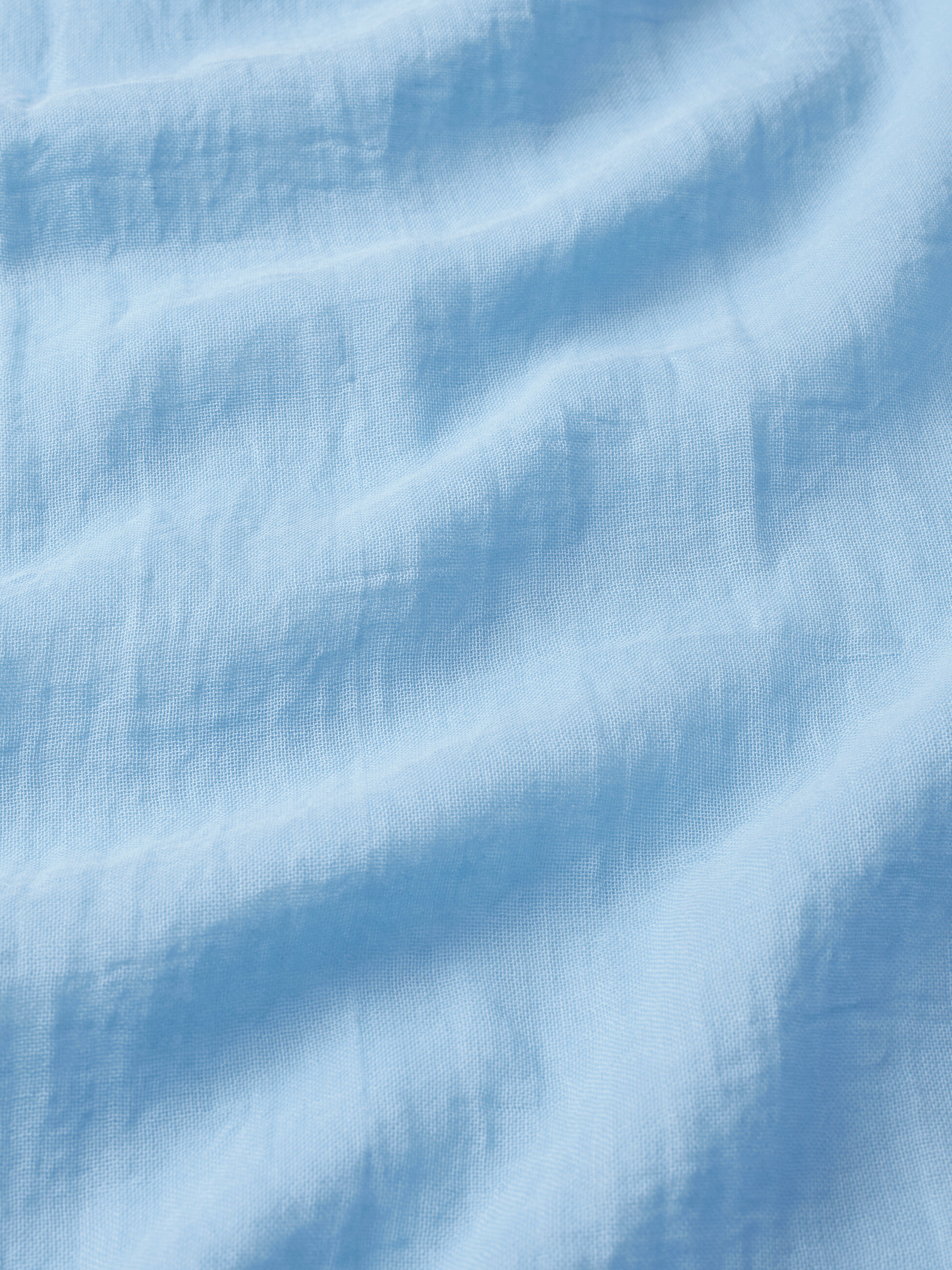 &Eacute;charpe en coton &agrave; franges, Powder Blue
