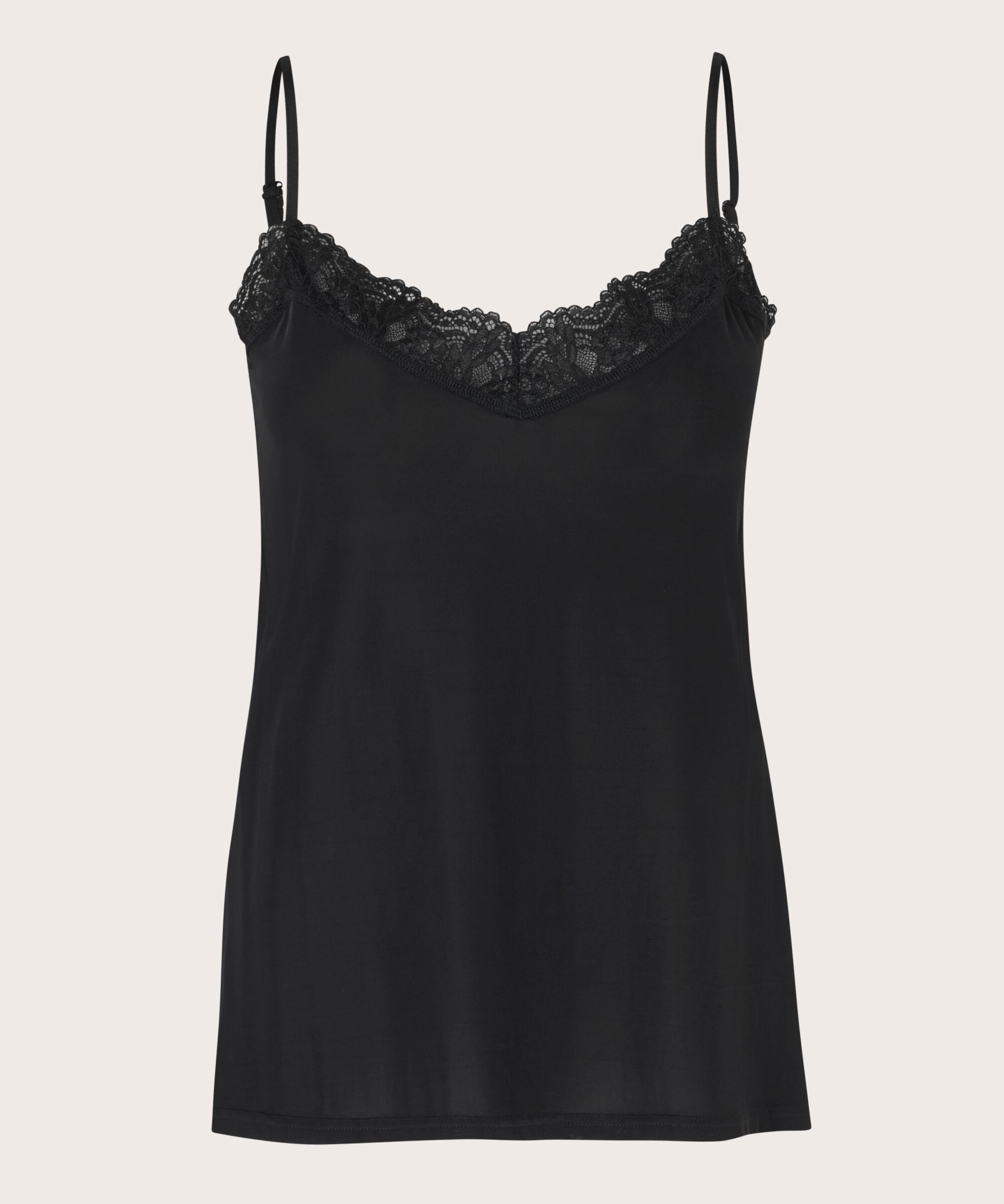 Débardeur avec dentelle, Black