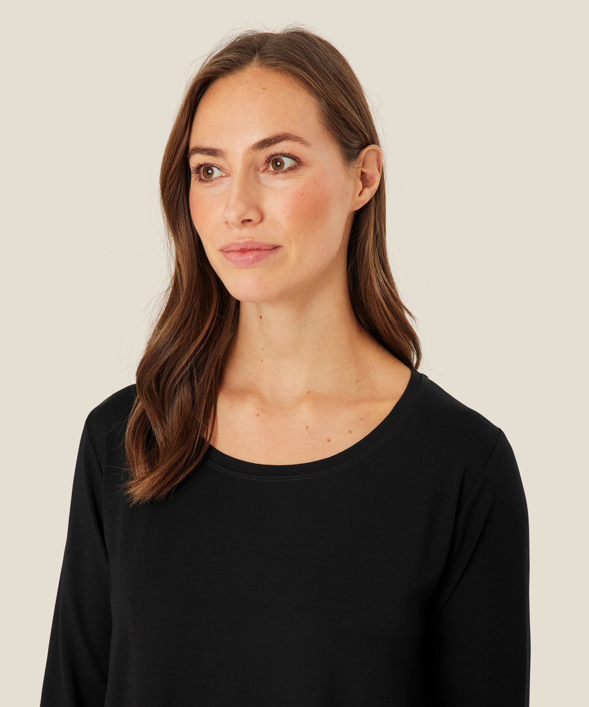 Top En Jersey Á Col Rond, Black