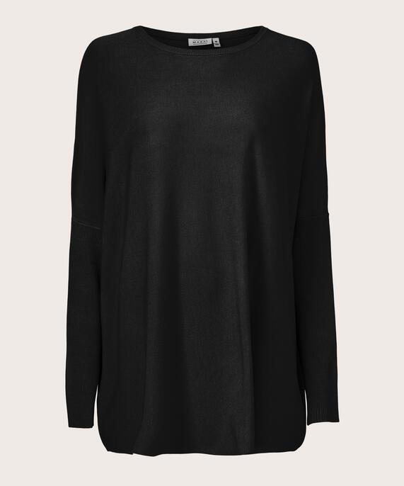 Pull Oversize À Manches Étroites, Black