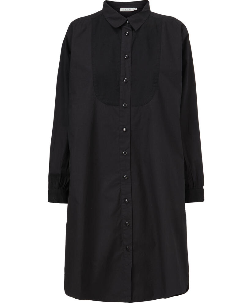 NESTA SHIRT DRESS, Black