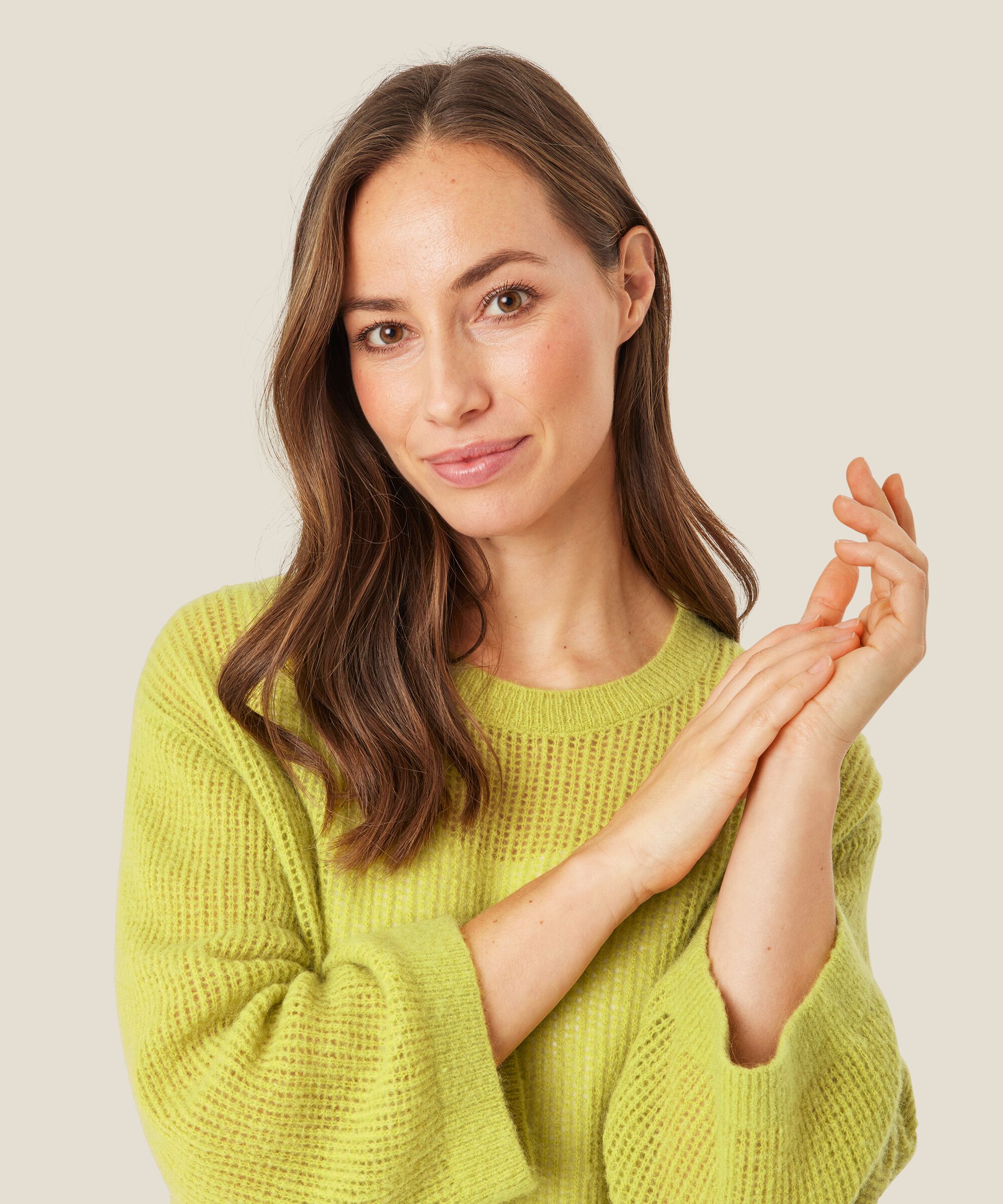 pull en maille lâche à manches longues, Oasis
