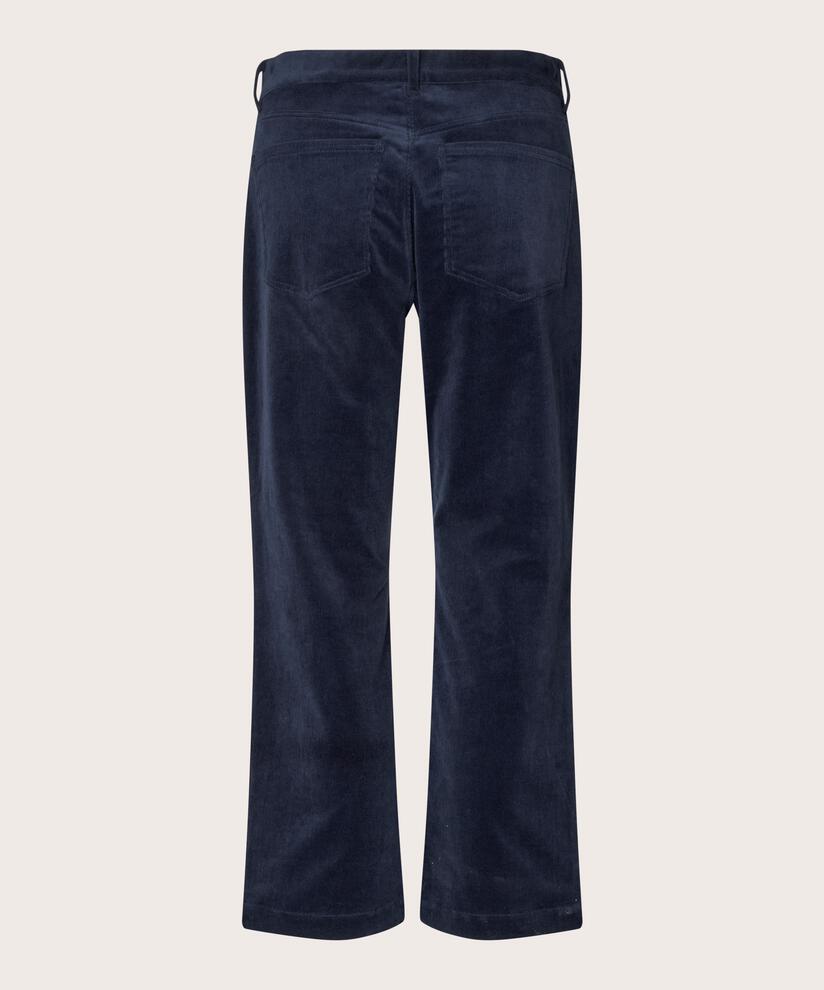 pantalon court en velours côtelé avec ceinture fixe, Navy Blazer