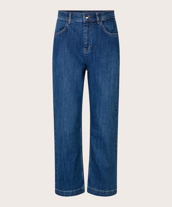 jean court extensible avec poches, Blue Denim