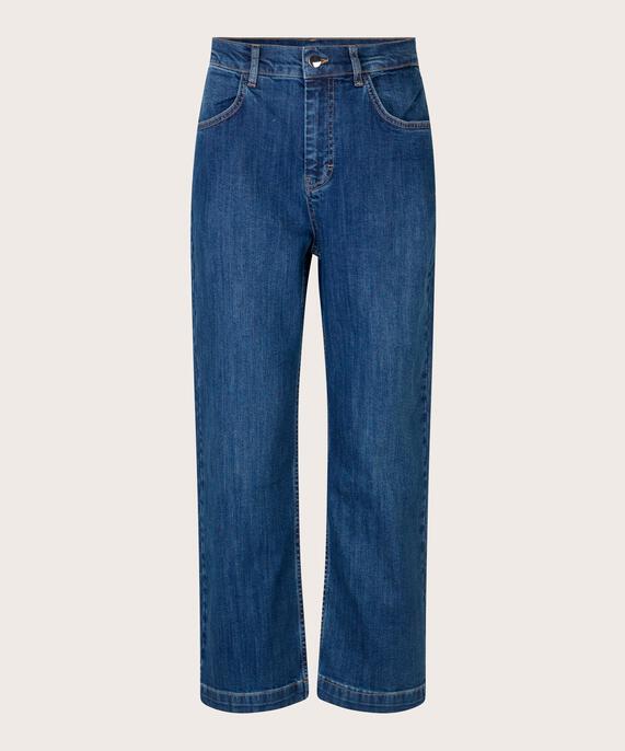 jean court extensible avec poches, Blue Denim