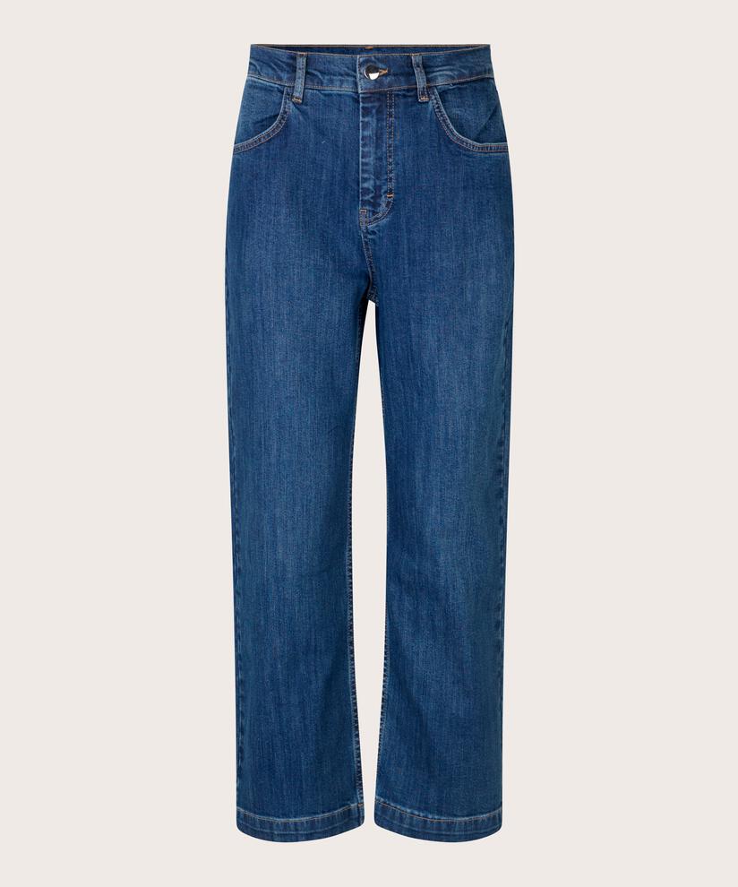 jean court extensible avec poches, Blue Denim