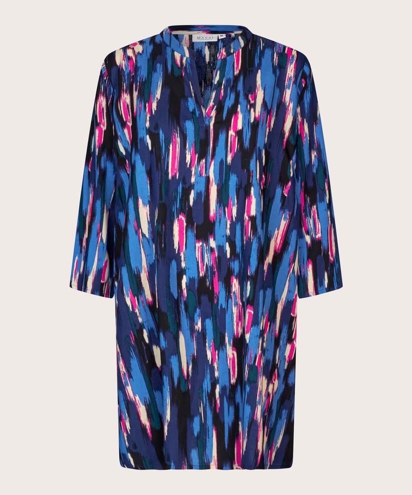 tunique en viscose imprimée à manches 3/4, Federal Blue