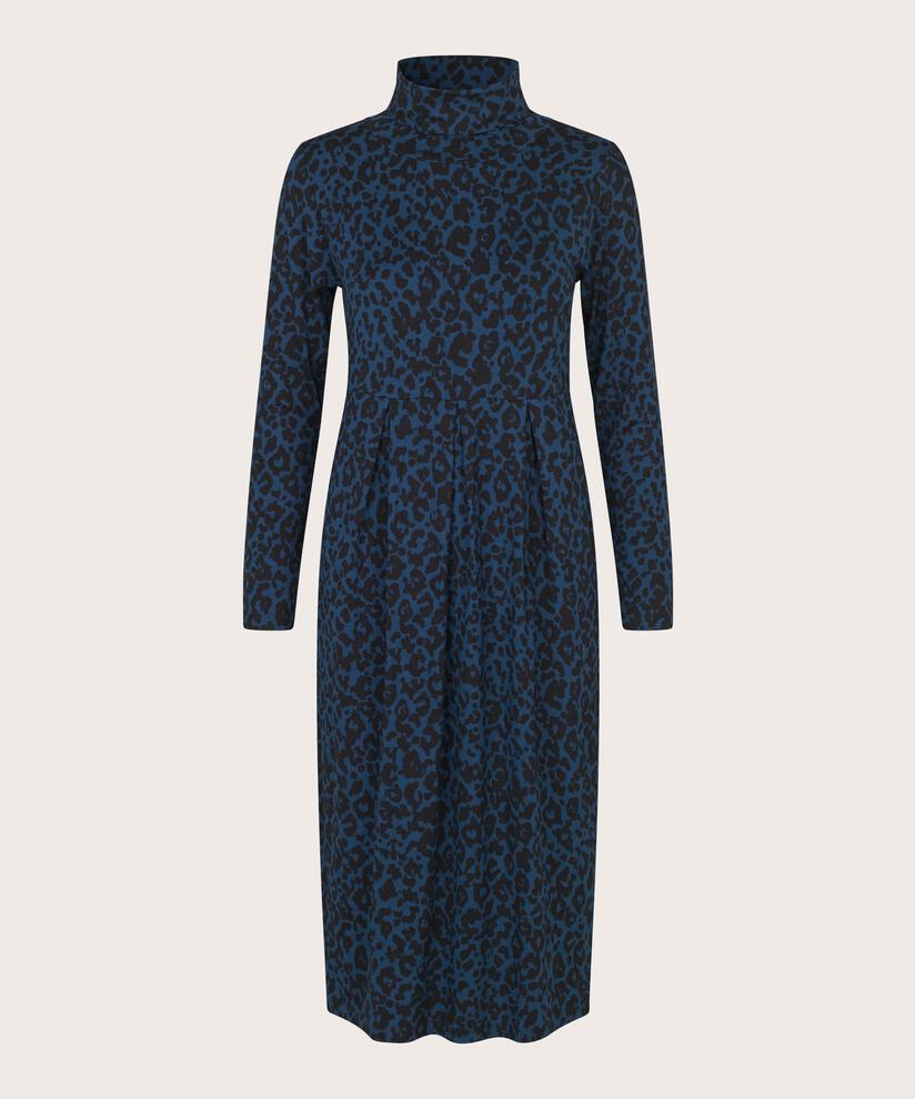 Robe tulipe à col roulé et poches fendues, Moonlit Ocean