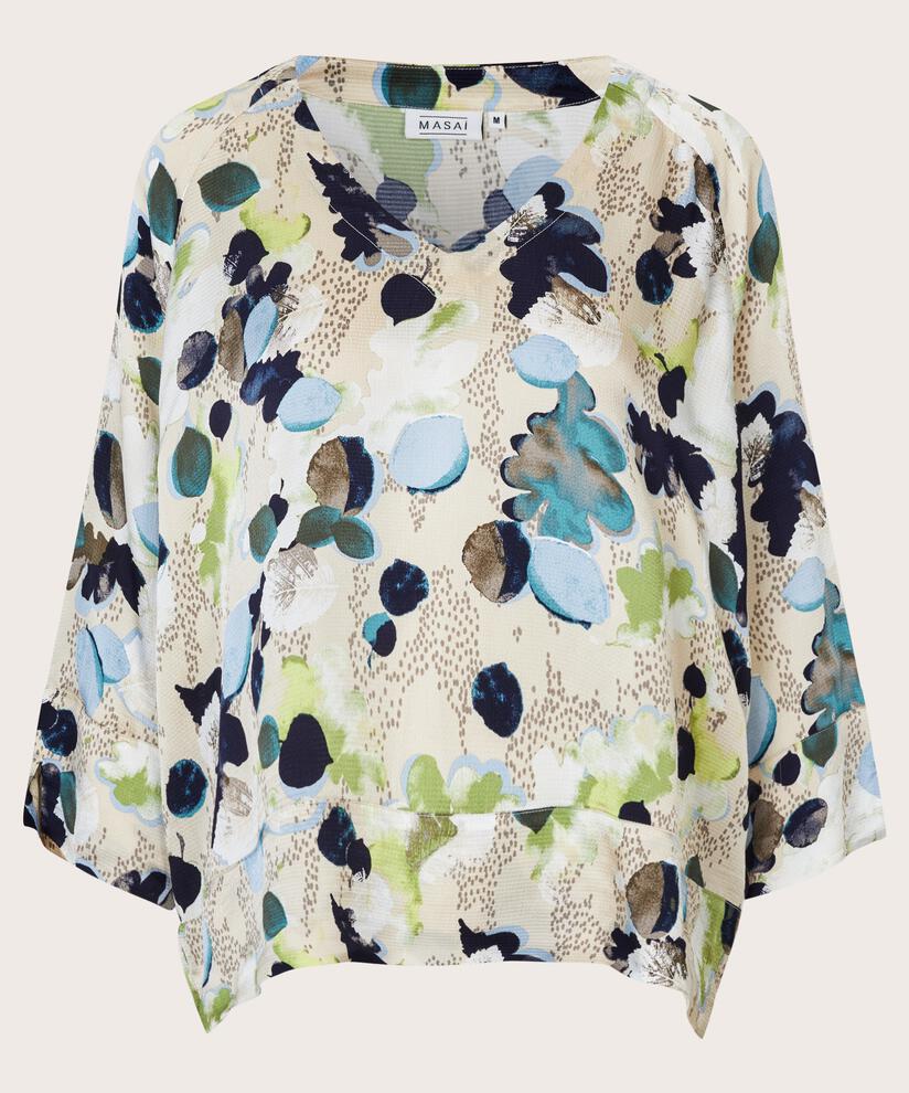 blouse en viscose à col v, Fog