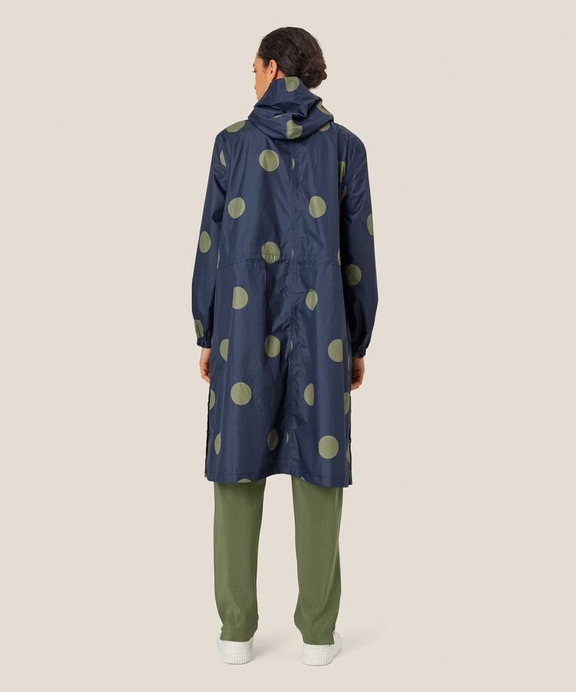 veste de pluie à pois avec capuche et poches, Mood Indigo