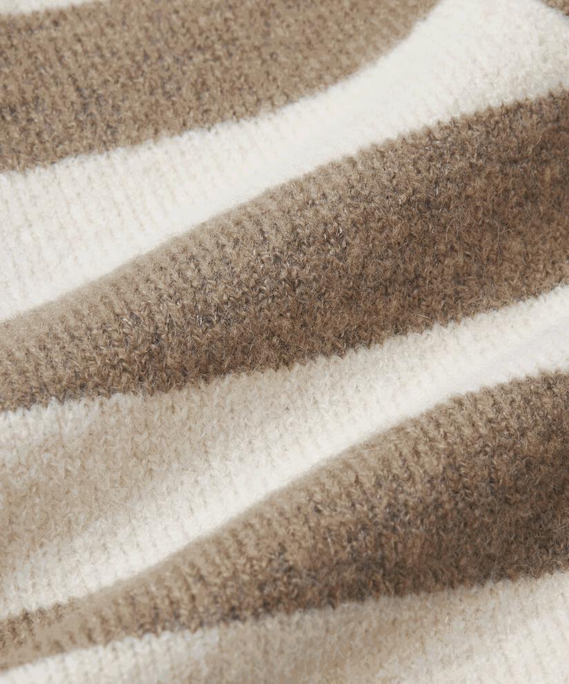 cardigan rayé avec détails côtelés, Mink/ash/whc