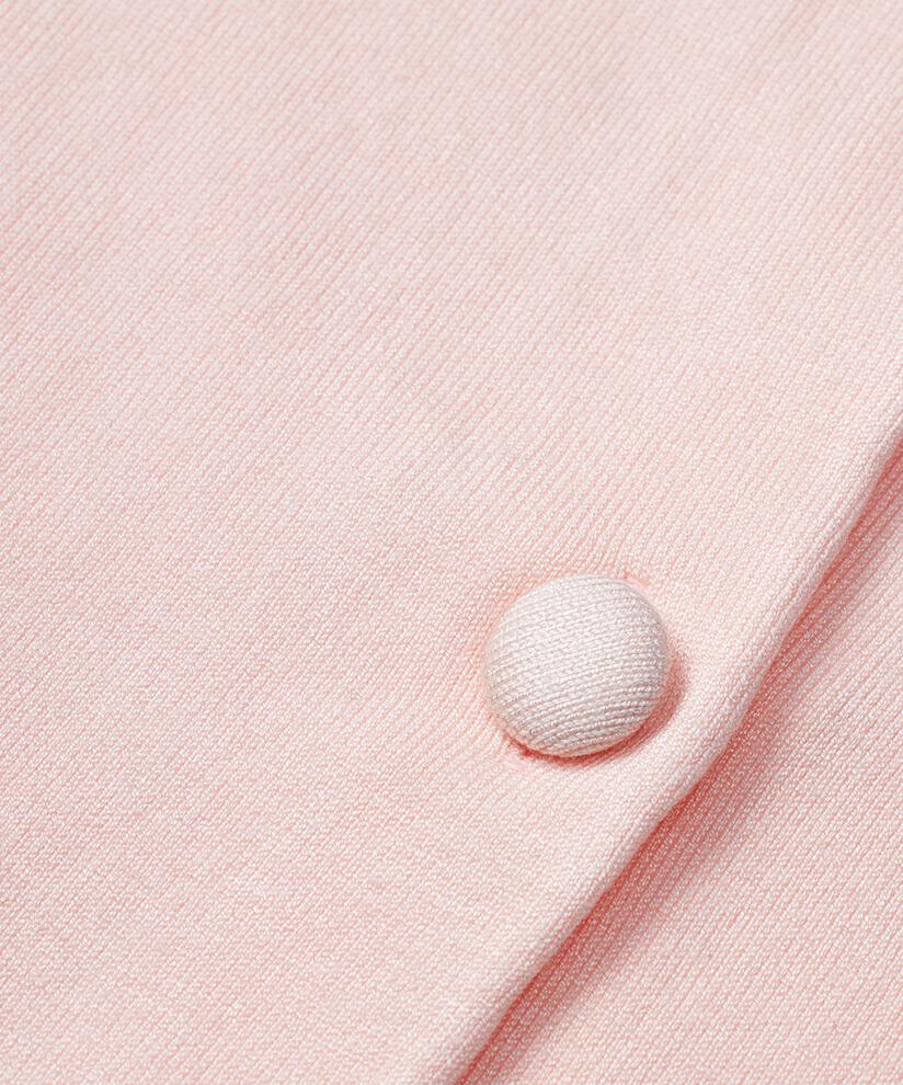 cardigan en maille fine à col rond, Mauve Chalk