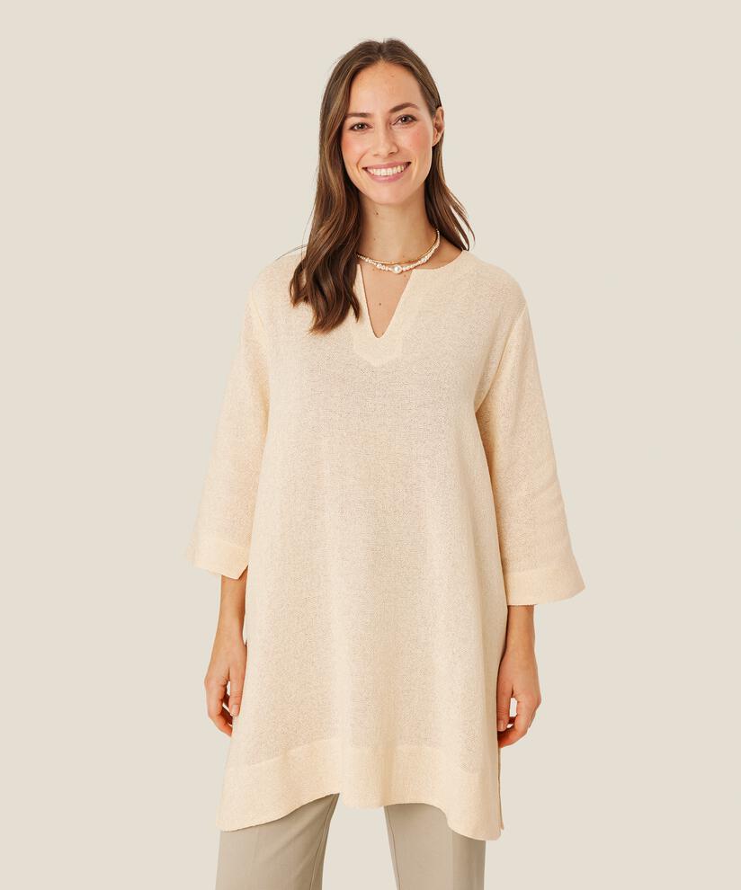 tunique en boucle avec fente latérale, Whitecap