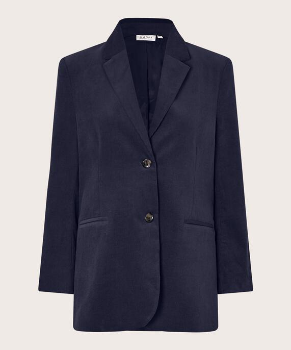 blazer classique en velours, Navy Blazer
