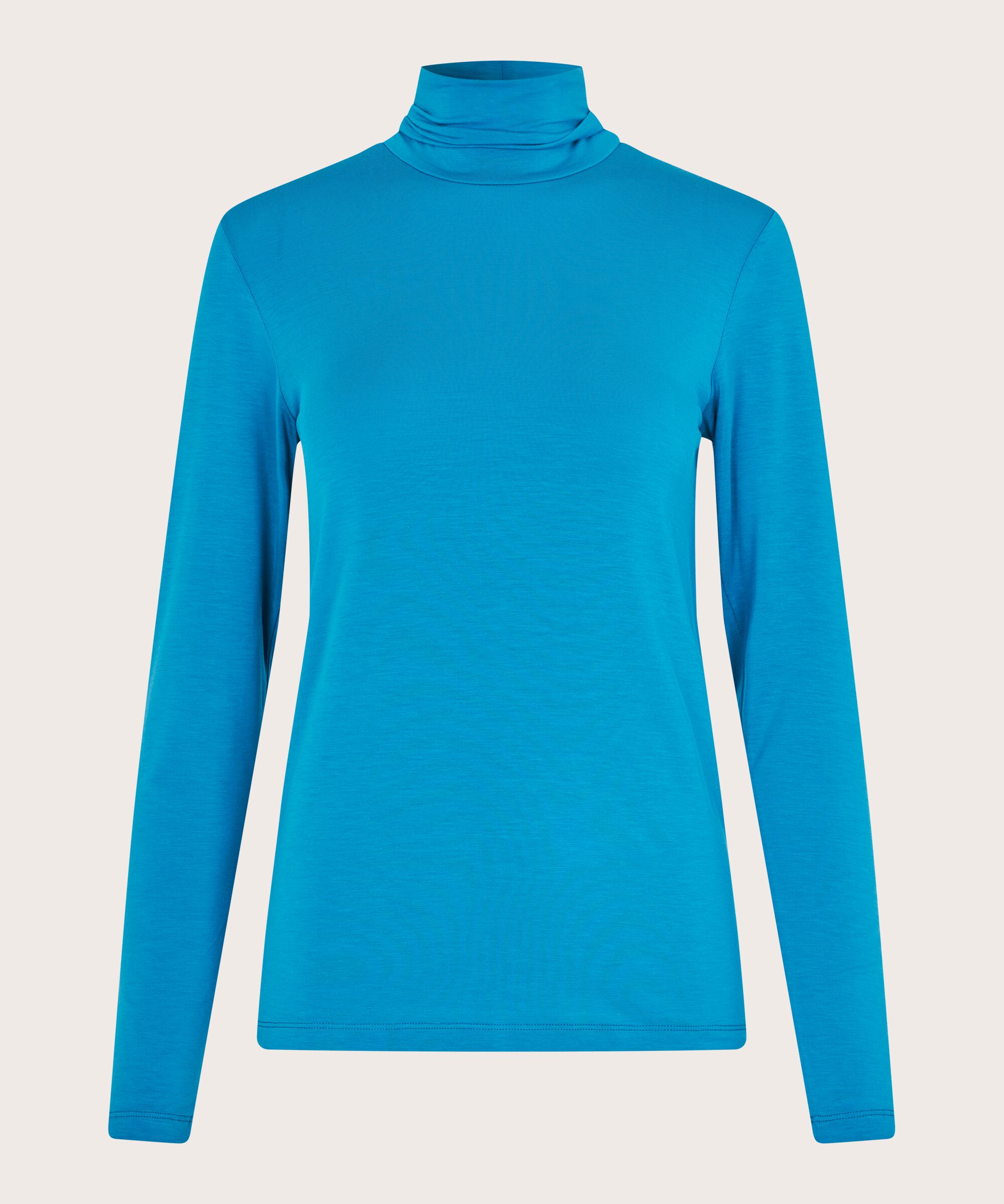 Blouse À Col Roulé En Jersey Doux, Celestial