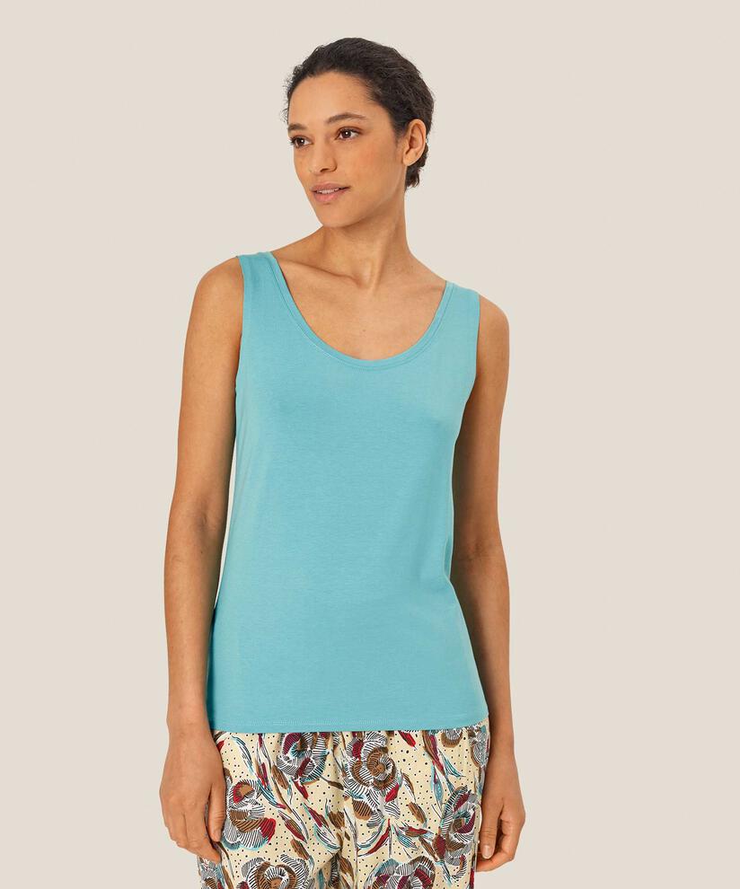 débardeur en jersey doux, Aqua