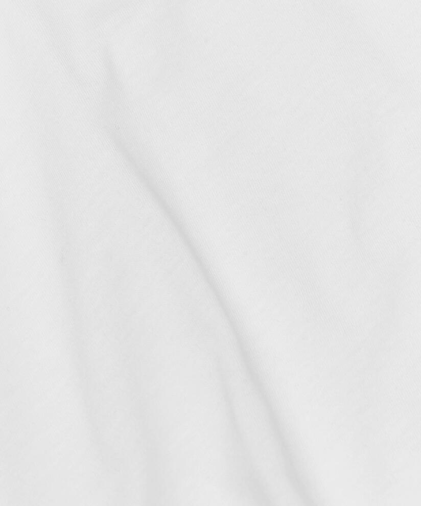 T-shirt à col rond et manches 1/2, White