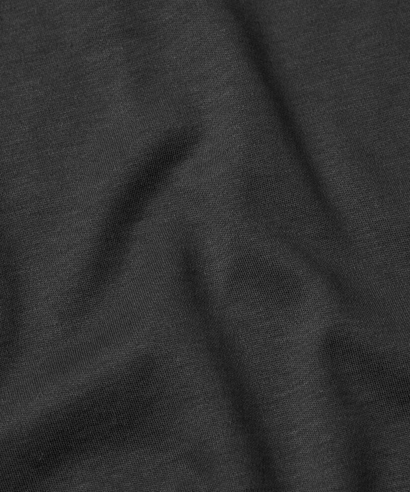 robe à manches longues en jersey et popeline de coton, Black