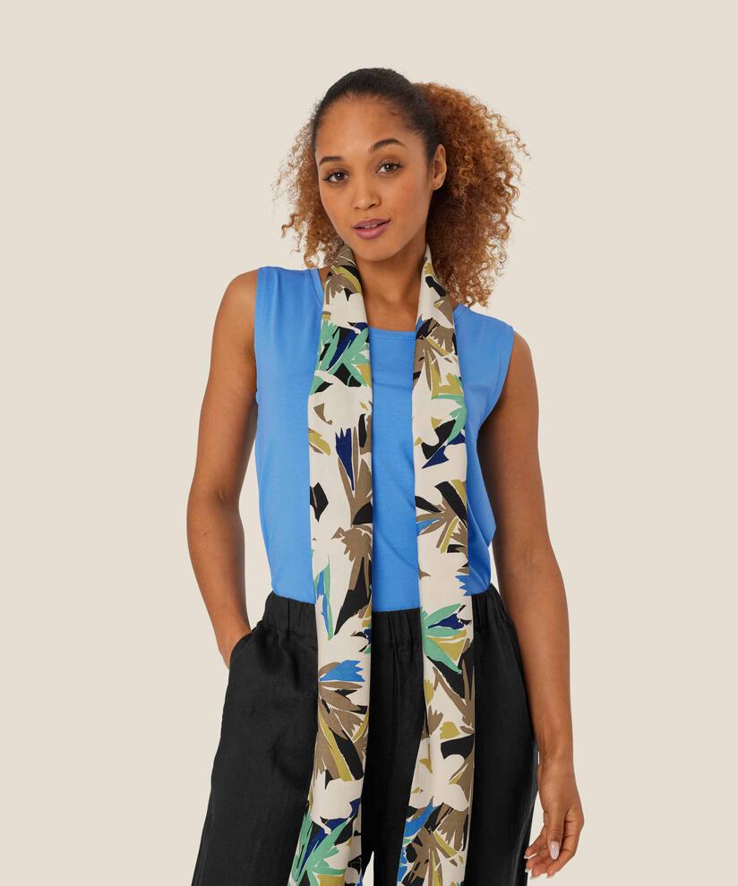 écharpe imprimée en viscose, Dusky Green