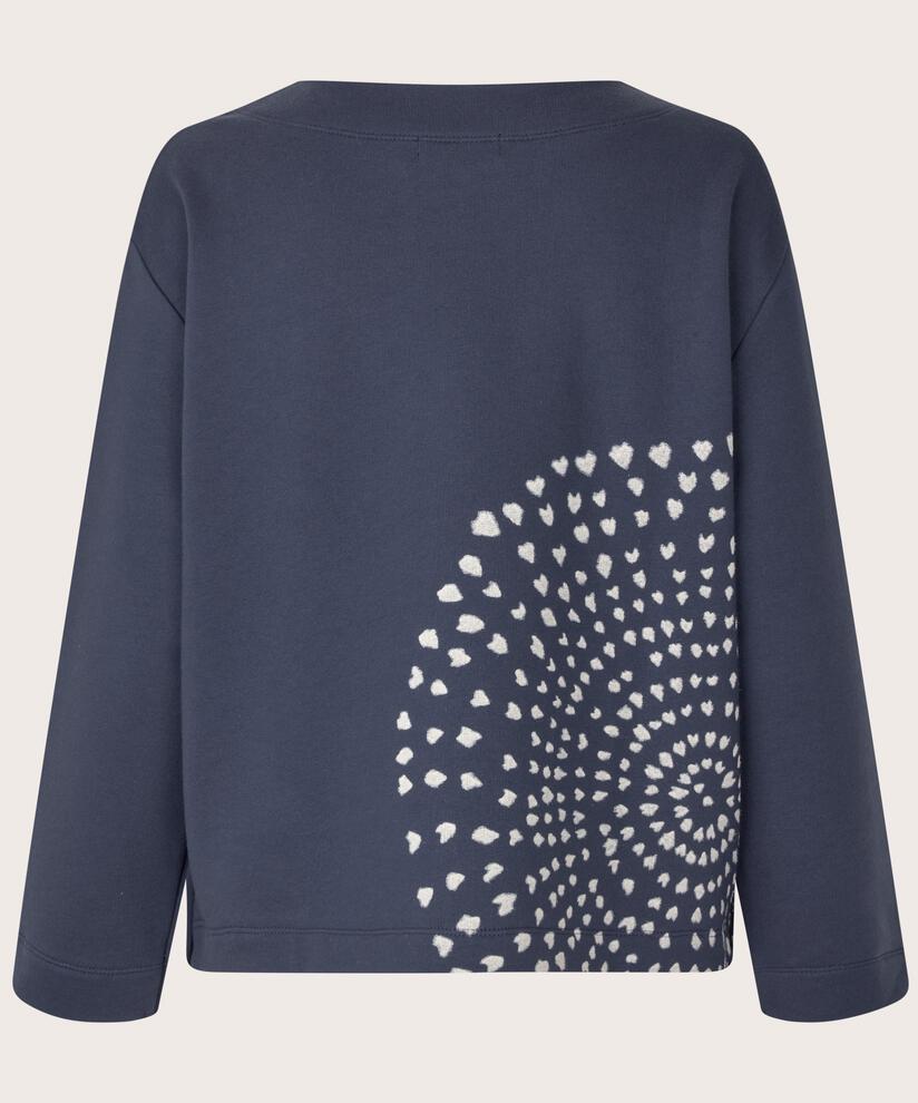 Sweat-shirt avec imprimé peint à la main, Mood Indigo