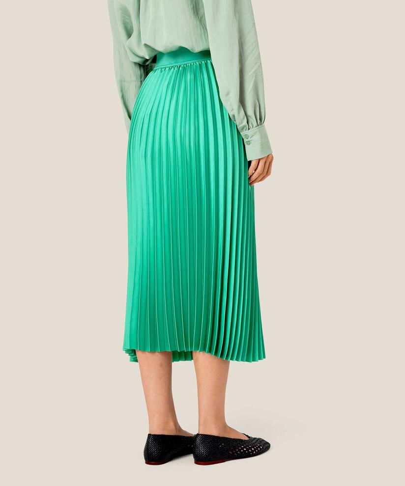 Jupe plissée à taille élastique, Winter Green