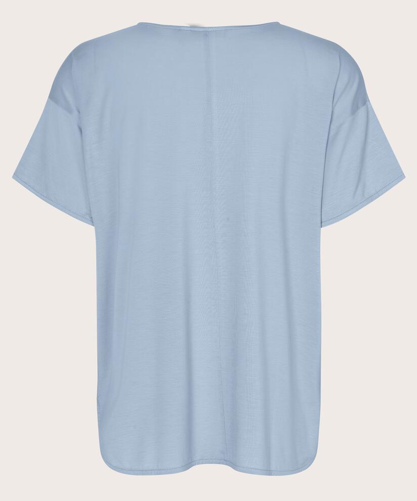 t-shirt fin en lyocell, Blue Fog