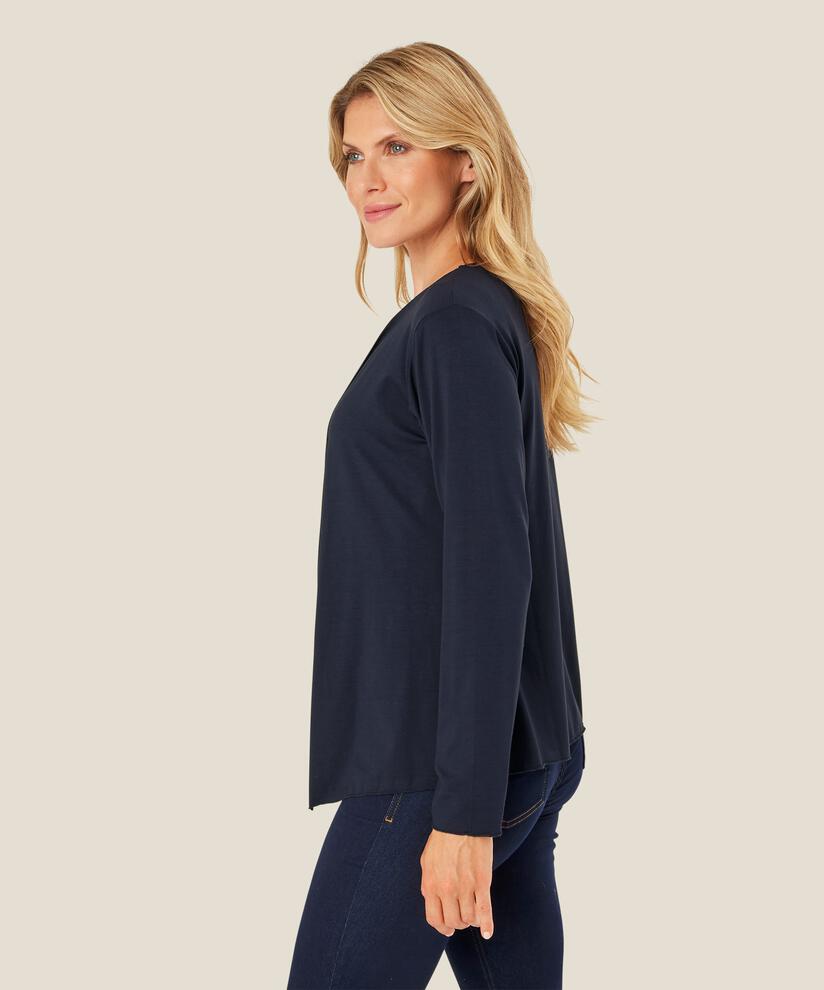 Cardigan Ouvert En Jersey, Navy