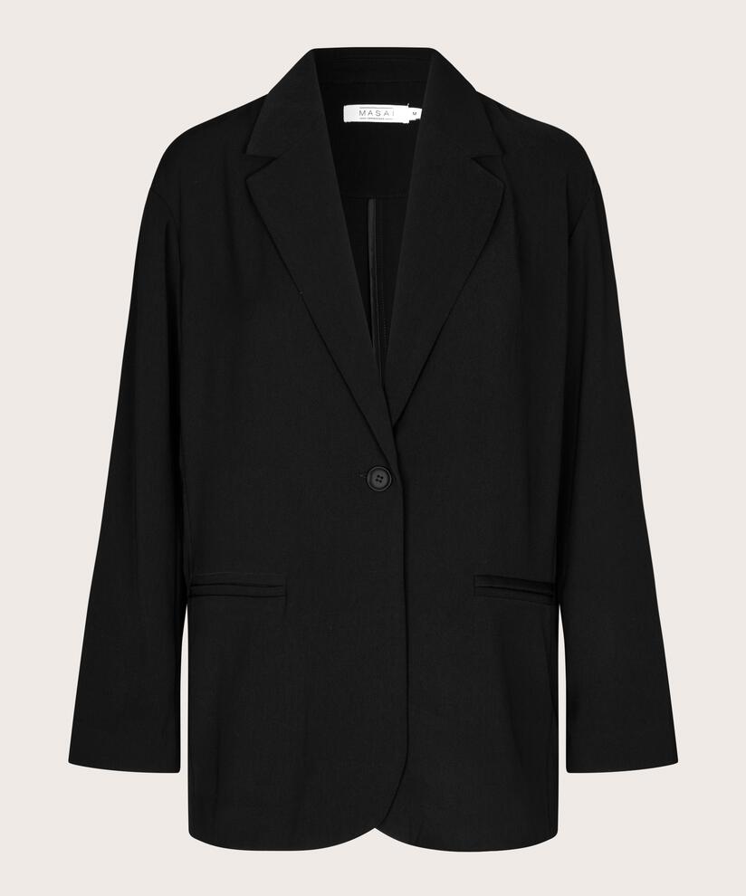 blazer classique à un bouton, Black