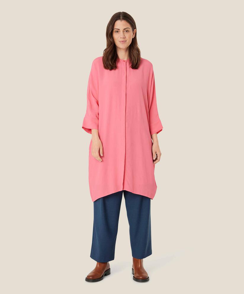 Robe Chemise En Viscose À Manches Trois-quarts, Confetti