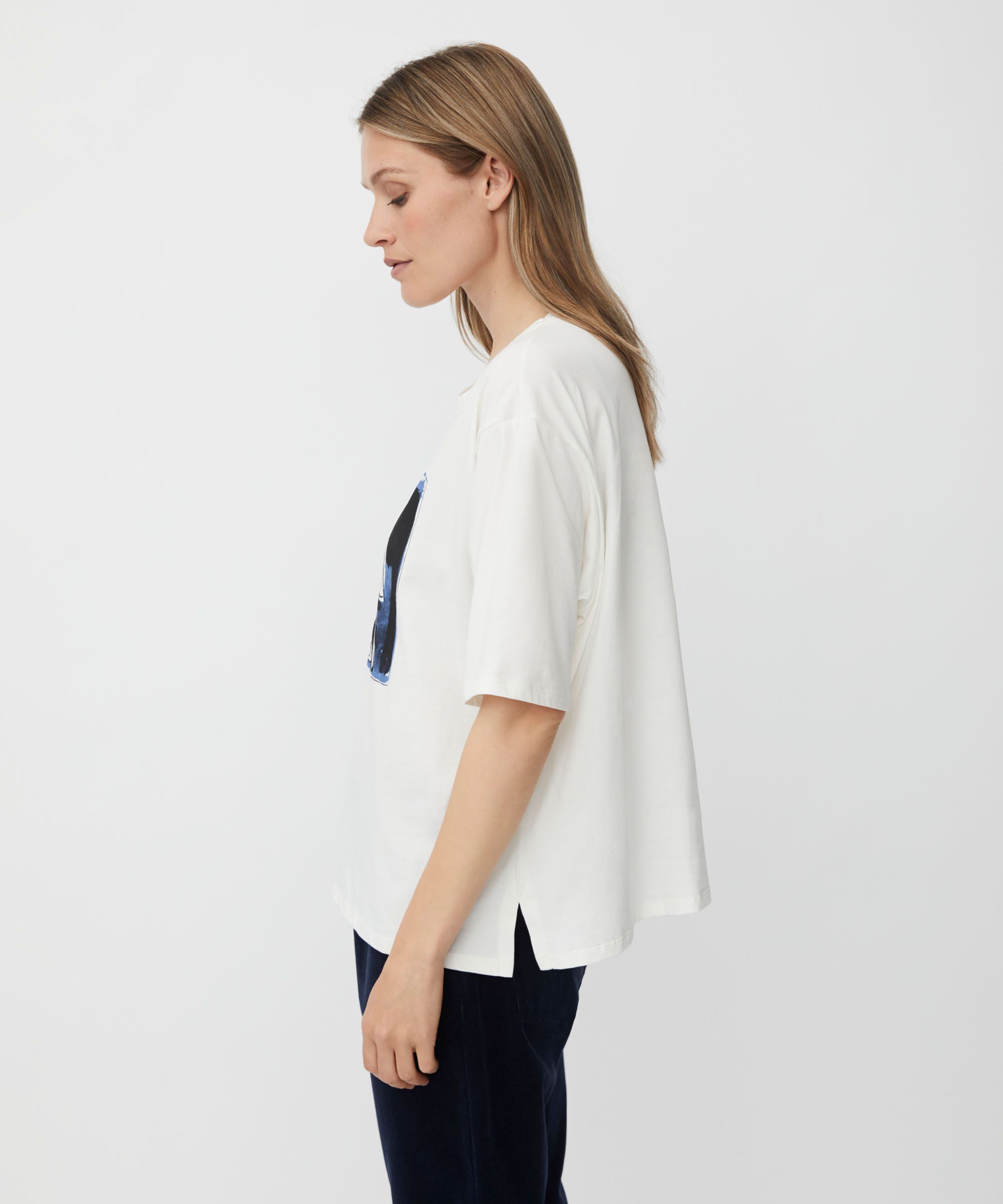 T-shirt En Coton Avec Imprimé, Jet Stream