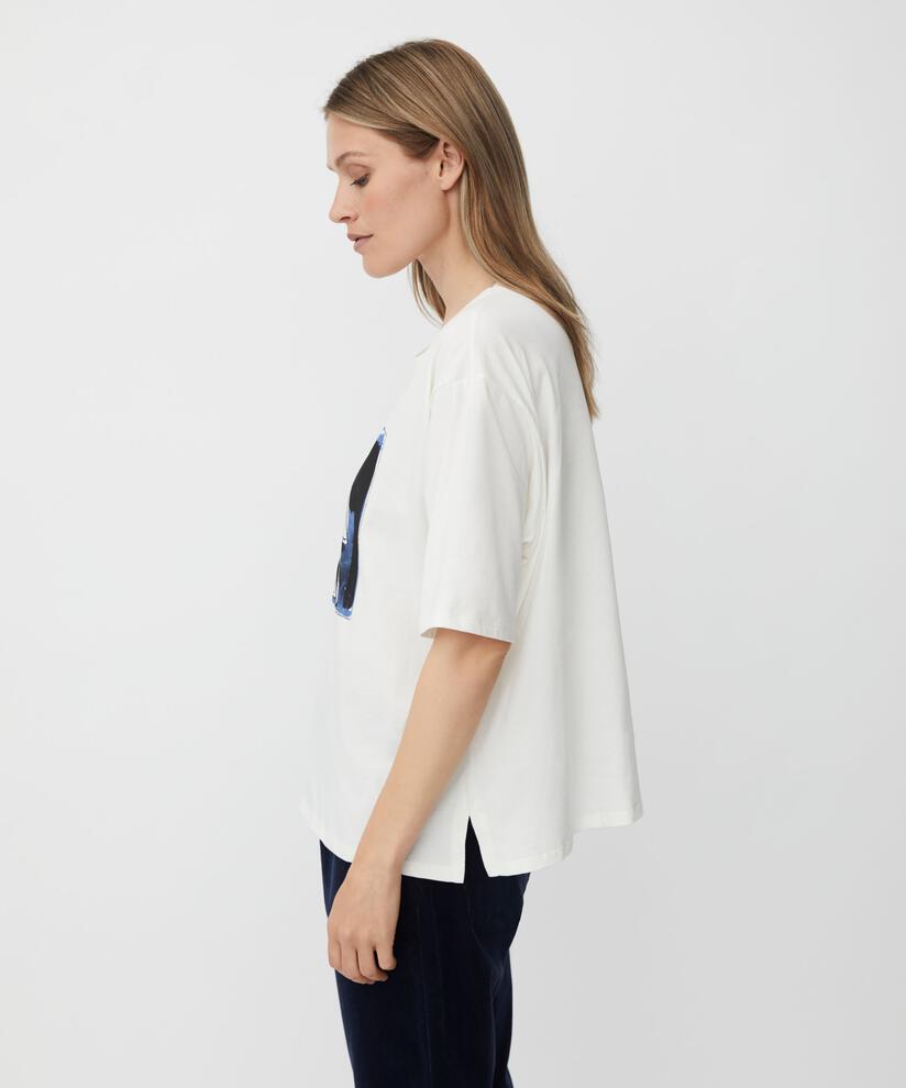 T-shirt En Coton Avec Imprimé, Jet Stream
