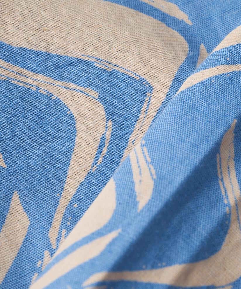 pantalon en coton imprimé à jambes larges, Blue Bonnet