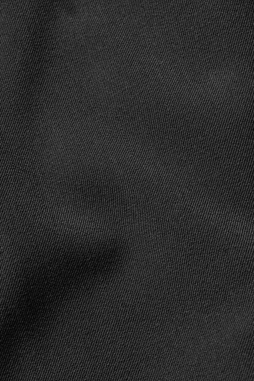 veste avec plis dans le dos et poches décoratives, Black