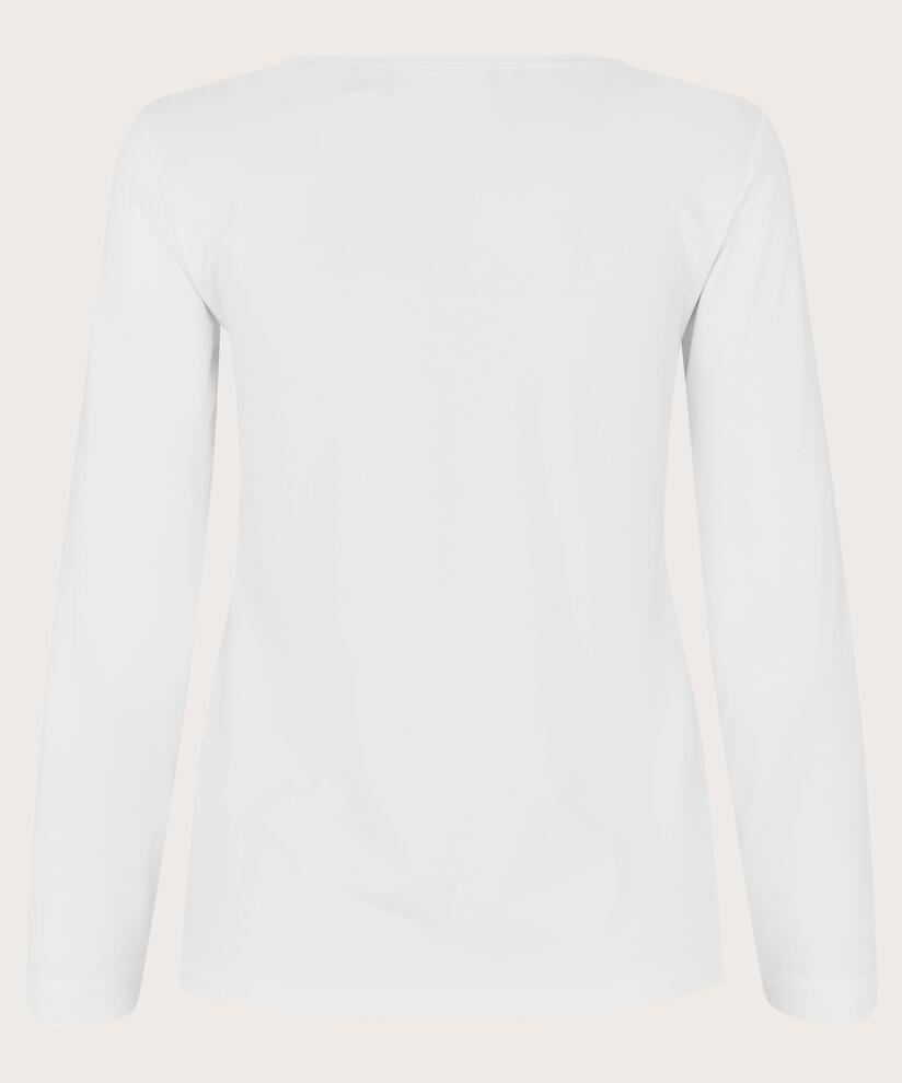 Top En Jersey Doux À Manches Longues, White