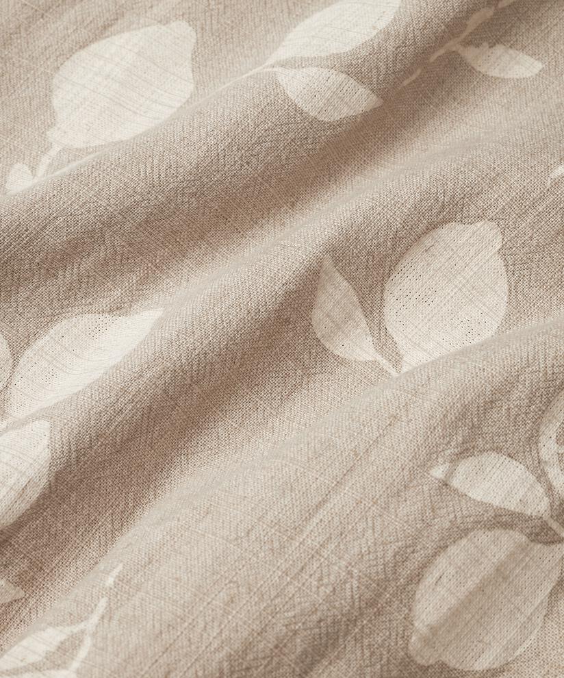 robe imprimée en lin mélangé avec poches latérales, Natural