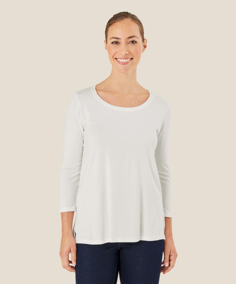 Top En Jersey Á Col Rond, Cream