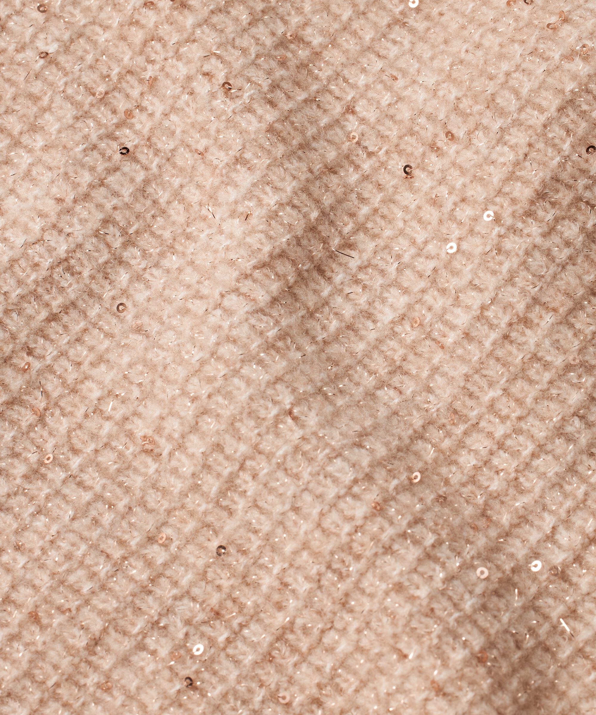 cardigan en laine mélangée avec paillettes, Bisquit