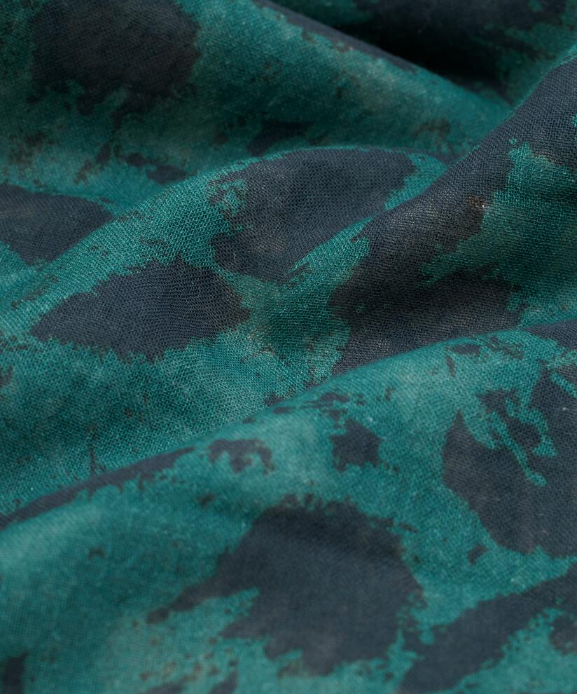 écharpe en coton à motif, Balsam Green