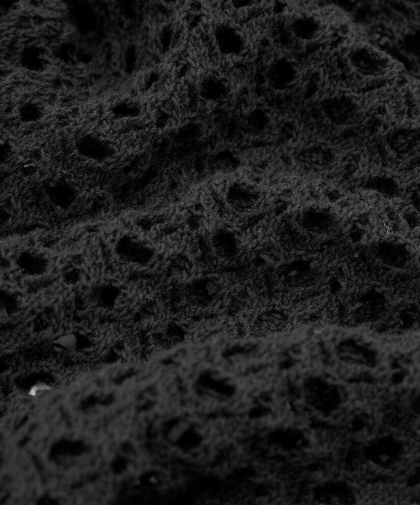 robe en maille de coton doux, Black