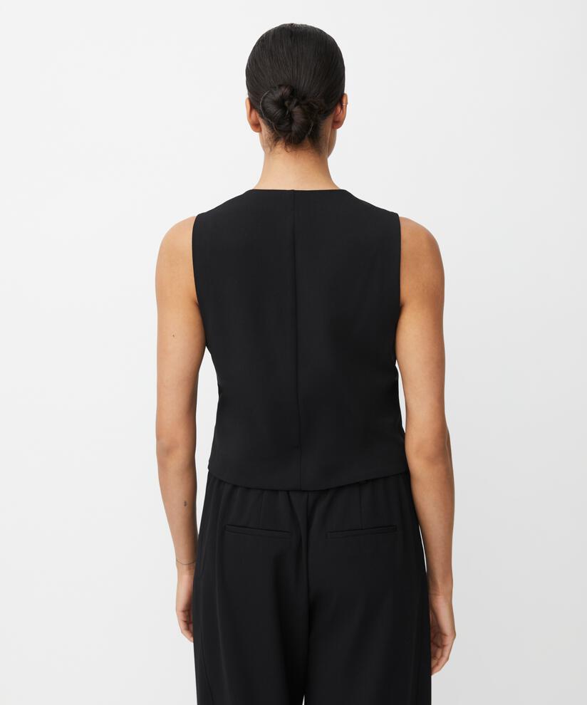gilet avec poches passepoilées, Black