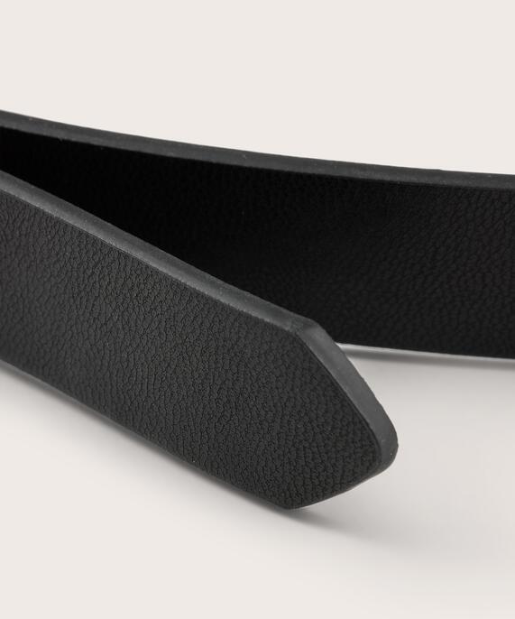 ceinture étroite avec boucle dorée, Black