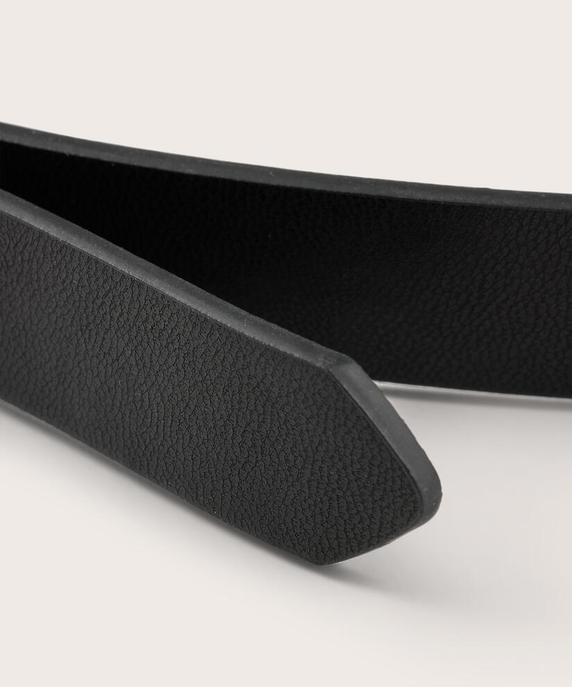 ceinture étroite avec boucle dorée, Black