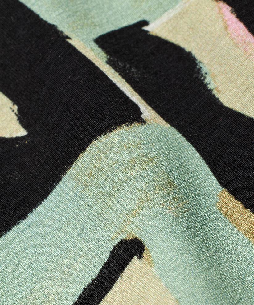 tunique en jersey imprimé avec poches fendues, Frosty Green