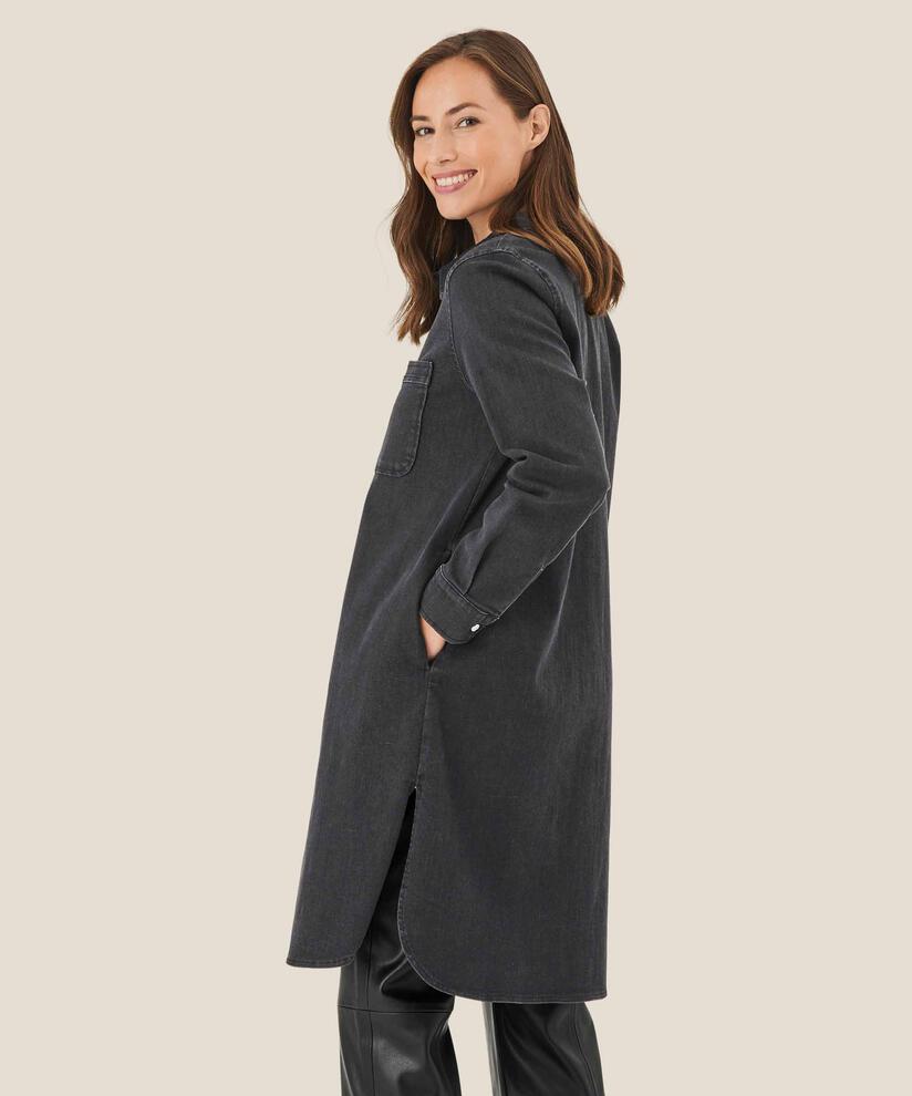 robe en jean boutonnée, Black